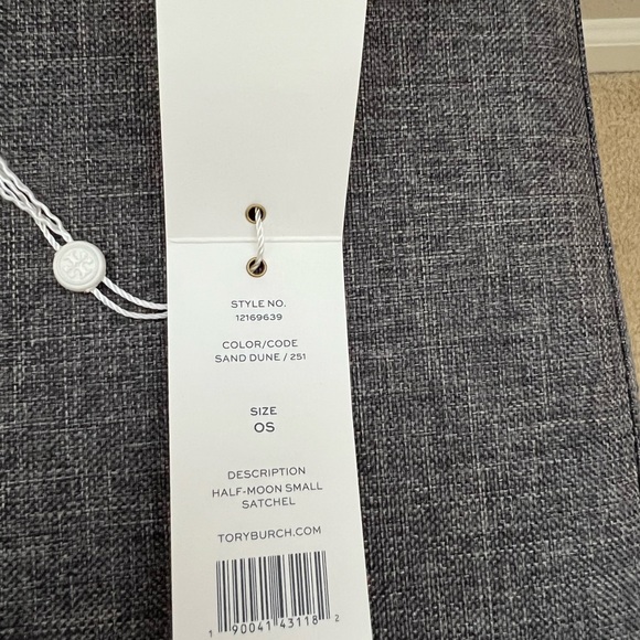 Tory Burch Half Moon Satchel Small in Beigh - Picture 11 of 11